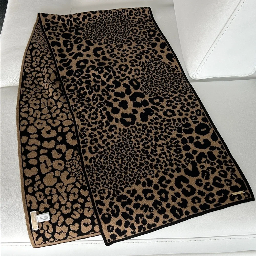 Michael Kors Leopard Print Scarf